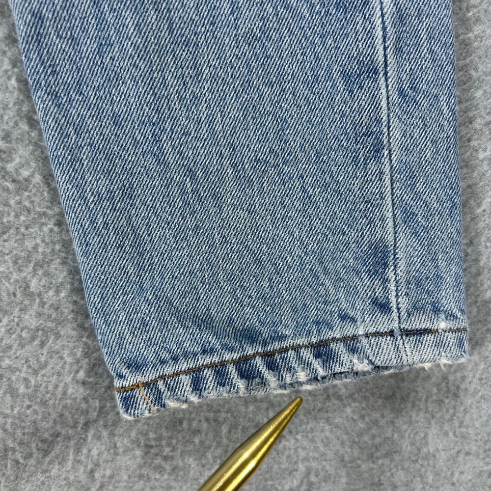 Levi's Jeans 501 Skinny Womens W25 L30 Light Blue Denim Classic Casual - Picture 4 of 16